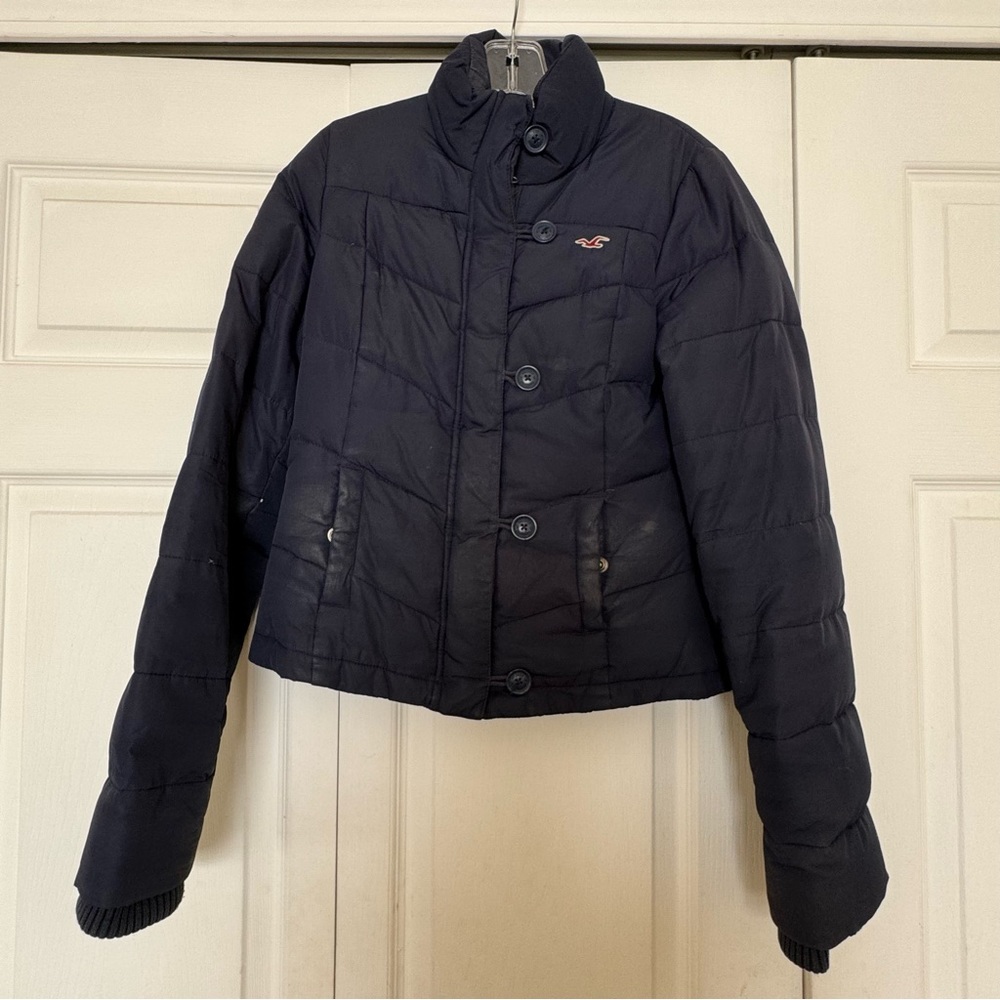 Hollister Navy Down Jacket Size M